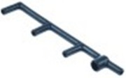 attacco per tubo int. diametro  12/6mm plastica l 195mm diametro  16/10mm per forno a convezione