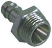 attacco per tubo ottone nichelato dritta filetto 1/4" tubo diametro  9mm con. 1 pz