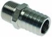 attacco per tubo ottone nichelato dritta filetto 3/8" tubo diametro  17mm con. 1 pz