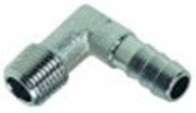 attacco per tubo ottone nichelato ad angolo filetto 1/8" tubo diametro  6mm con. 1 pz
