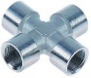 raccordo a croce filetto 4x 3/8" f ottone nichelato l 56x56mm