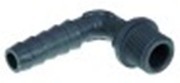 attacco per tubo ad angolo plastica diametro  12mm 3/8"