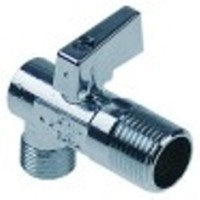 valvola a sfera ad angolo attacco 3/8" m - 1/2" m dn8 lunghezza 56mm