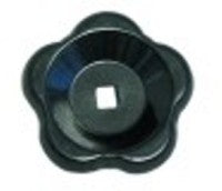 manopola a stella asse 9x9mm diametro  80mm l 23mm nero termoplastico