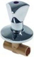 valvola di arresto attacco contatti a stagnare 3/4" tubo diametro  18mm acqua calda lunghezza 90mm