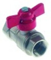 valvola a sfera attacco 3/4" f - 1" f dn20 lunghezza 80mm