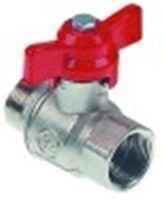 valvola a sfera attacco 3/4" f - 3/4" m dn20 lunghezza 69mm alb. diametro  8x5mm