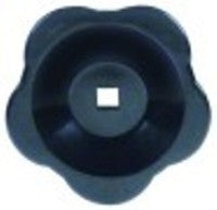 manopola a stella asse 8x8mm diametro  80mm l 23mm nero termoplastico