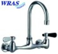 miscelatore biforo a parete vitone a bagno d'olio distanza canna 190mm altezza canna 175mm