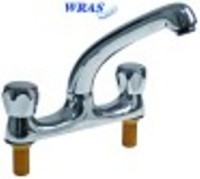miscelatore biforo vitone in ceramica 1/2" distanza canna 165mm altezza canna 145mm