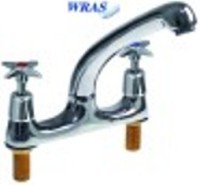 miscelatore biforo vitone in ceramica 1/2" distanza canna 165mm altezza canna 145mm