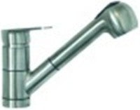miscelatore monoforo e monocomando inox cartuccia ceramica diametro 40mm distanza canna 195mm