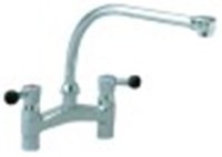 miscelatore biforo sporgenza 200mm altezza canna 240mm 1/4 di giro attacco 1/2"