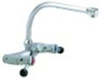 miscelatore biforo a parete sporgenza 200mm altezza canna 180mm 1/4 di giro attacco 1/2"