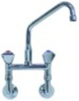 miscelatore biforo a parete vitone in ceramica 1/2" 180° distanza canna 300mm