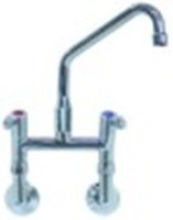 miscelatore biforo a parete vitone in ceramica 1/2" 90° distanza canna 250mm