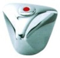 manopola triangolare acqua calda h2 32mm d1 diametro  33mm tipo m adattabile a rubinetterie del friuli