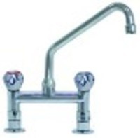 miscelatore biforo sporgenza 200mm altezza canna 210mm vitone a bagno d'olio