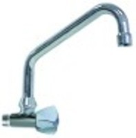 rubinetto monoacqua orizzontale vitone in ceramica 1/2" 180° distanza canna 250mm