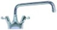miscelatore biforo vitone in ceramica 3/4" 90° distanza canna 250mm altezza canna 110mm canna a u