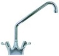 miscelatore biforo vitone in ceramica 3/4" 90° distanza canna 450mm altezza canna 250mm canna