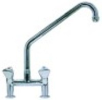 miscelatore biforo vitone in ceramica 3/4" 180° distanza canna 250mm altezza canna 165mm canna