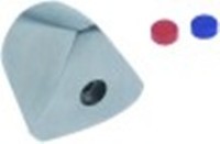 manopola triangolare per vitoni 1/2" acqua fredda/calda tipo inox rosso/blu