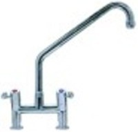 miscelatore biforo vitone in ceramica 3/4" 90° manopola a leva distanza canna 300mm