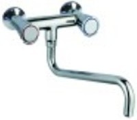 miscelatore biforo a parete vitone in ceramica 3/4" 180° distanza canna 450mm