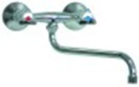 miscelatore biforo a parete vitone in ceramica 1/2" 180° distanza canna 200mm