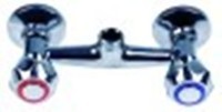 miscelatore biforo a parete con cono anti rinculo 1/2"