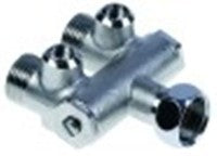 valvola di miscelazione filetto 1/2" m - 1/2" m - 1/2" f lar. 68mm p 34mm
