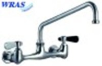 miscelatore biforo a parete vitone a bagno d'olio distanza canna 350mm altezza canna 140mm canna