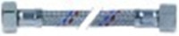 tubo flessibile calza inox dritto-dritto dn10 raccordi 3/8"-1/2" l 750mm con guarnizione sciolta