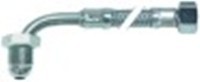 tubo flessibile calza inox dritto-curvo dn8 raccordi 3/8" l 500mm tenuta piana/conica