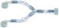 tubo flessibile di carico acqua dn10 raccordi 3/4" l 1000+250/250mm p di lavoro 10bar t. mass. 90°c