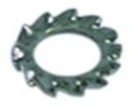 rondella dentata int. diametro  4,2mm diametro  est. 8mm inox din/iso din 6798a con. 20 pz per filettatura m4