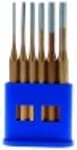 set di cacciaspine 6 pezzi punte diametro  3/4/5/6/7/8mm con supporto in plastica l 150mm