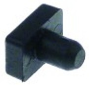 blocco per leva l 14mm lar. 10mm h 4mm incasso diametro  6mm gomma