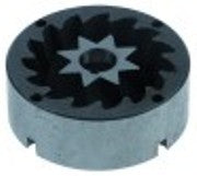 coppia macine senso di rotazione dx d1 diametro  68mm d2 diametro  49mm h 25mm alb. diametro  13mm con scanalatura