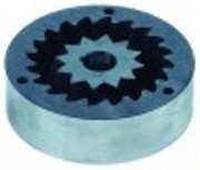 coppia macine senso di rotazione dx d1 diametro  83mm d2 diametro  58,3mm h 25mm alb. diametro  14mm con scanalatura