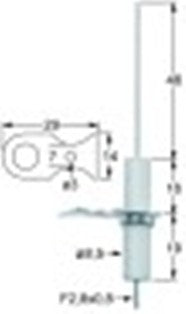 candela accensione lunghezza della flangia 29mm larghezza della flangia 1 14mm