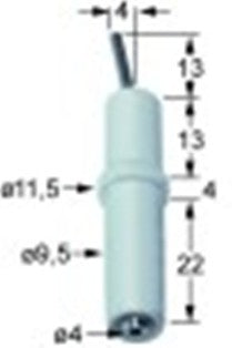 candela accensione d1 diametro  9mm d2 diametro  11mm l1 13mm l2 4mm lc1 13mm lc2 4mm lc3 22mm a bloccare