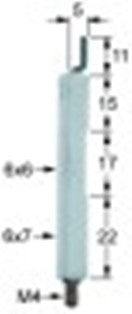 candela accensione d1 diametro  6x7mm attacco m4 d2 diametro  6x6mm l1 11mm l2 5mm lc1 15mm lc2 16mm