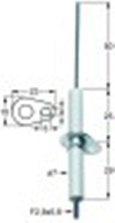 candela accensione lunghezza della flangia 23mm larghezza della flangia 15mm d1 diametro  7mm l1 50mm