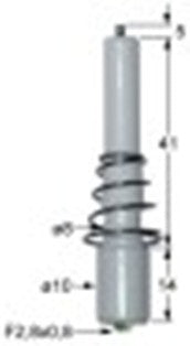 candela accensione l1 5mm d1 diametro  8mm d2 diametro  10mm lc1 41mm lc2 14mm attacco f 2,8x0,8mm a bloccare