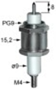 candela accensione d1 diametro  9mm l1 8mm attacco m4 pg9