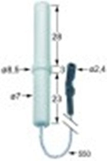 candela accensione d1 diametro  7mm d2 diametro  8,5mm attacco f2,8x0,8 lunghezza del cavo 550mm lc1 29mm