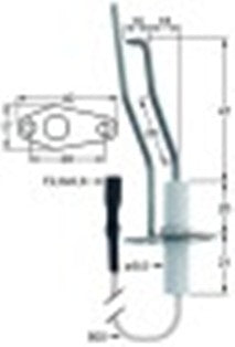 candela accensione lunghezza della flangia 40mm larghezza della flangia 17mm d1 diametro  9,5mm l1 47mm
