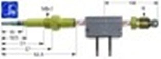 termocoppia con giunto interrotto m9x1 l 1000mm m8x1 contatti a stagnare